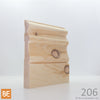 Plinthe en bois - 206 Canadienne - 3/4 x 5-1/2 - Pin blanc noueux | Wood Baseboard - 206 Canadian - 3/4 x 5-1/2 - Knotty White Pine