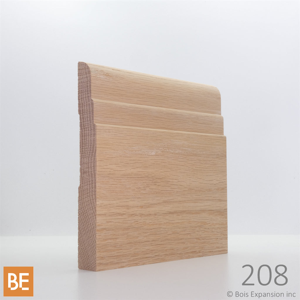 Plinthe en bois - 208 Pyramide - 3/4 x 5-1/2 - Chêne rouge | Wood Baseboard - 208 Pyramid - 3/4 x 5-1/2 - Red Oak