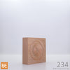 Rosette en bois - MLR234 Cercles - 7/8 x 2-3/4 - Chêne rouge | Wood corner block - MLR234 Circles - 7/8 x 2/34 - Red oak