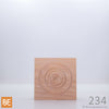 Rosette en bois - MLR234 Cercles - 7/8 x 2-3/4 - Chêne rouge | Wood corner block - MLR234 Circles - 7/8 x 2/34 - Red oak