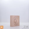 Rosette en bois - MLR234 Cercles - 7/8 x 2-3/4 - Érable | Wood corner block - MLR234 Circles - 7/8 x 2/34 - Maple