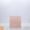 Rosette en bois - MLR234 Cercles - 7/8 x 2-3/4 - Érable | Wood corner block - MLR234 Circles - 7/8 x 2/34 - Maple