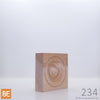 Rosette en bois - MLR234 Cercles - 7/8 x 2-3/4 - Merisier | Wood corner block - MLR234 Circles - 7/8 x 2/34 - Yellow birch