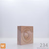 Rosette en bois - MLR234 Cercles - 7/8 x 2-3/4 - Merisier | Wood corner block - MLR234 Circles - 7/8 x 2/34 - Yellow birch