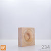 Rosette en bois - MLR234 Cercles - 7/8 x 2-3/4 - Pin blanc noueux | Wood corner block - MLR234 Circles - 7/8 x 2/34 - Knotty white pine