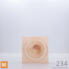 Rosette en bois - MLR234 Cercles - 7/8 x 2-3/4 - Pin blanc noueux | Wood corner block - MLR234 Circles - 7/8 x 2/34 - Knotty white pine