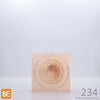 Rosette en bois - MLR234 Cercles - 7/8 x 2-3/4 - Pin blanc noueux | Wood corner block - MLR234 Circles - 7/8 x 2/34 - Knotty white pine
