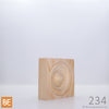 Rosette en bois - MLR234 Cercles - 7/8 x 2-3/4 - Pin blanc sélect | Wood corner block - MLR234 Circles - 7/8 x 2/34 - Select white pine