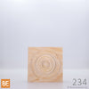 Rosette en bois - MLR234 Cercles - 7/8 x 2-3/4 - Pin blanc sélect | Wood corner block - MLR234 Circles - 7/8 x 2/34 - Select white pine