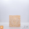 Rosette en bois - MLR234 Cercles - 7/8 x 2-3/4 - Pin blanc sélect | Wood corner block - MLR234 Circles - 7/8 x 2/34 - Select white pine