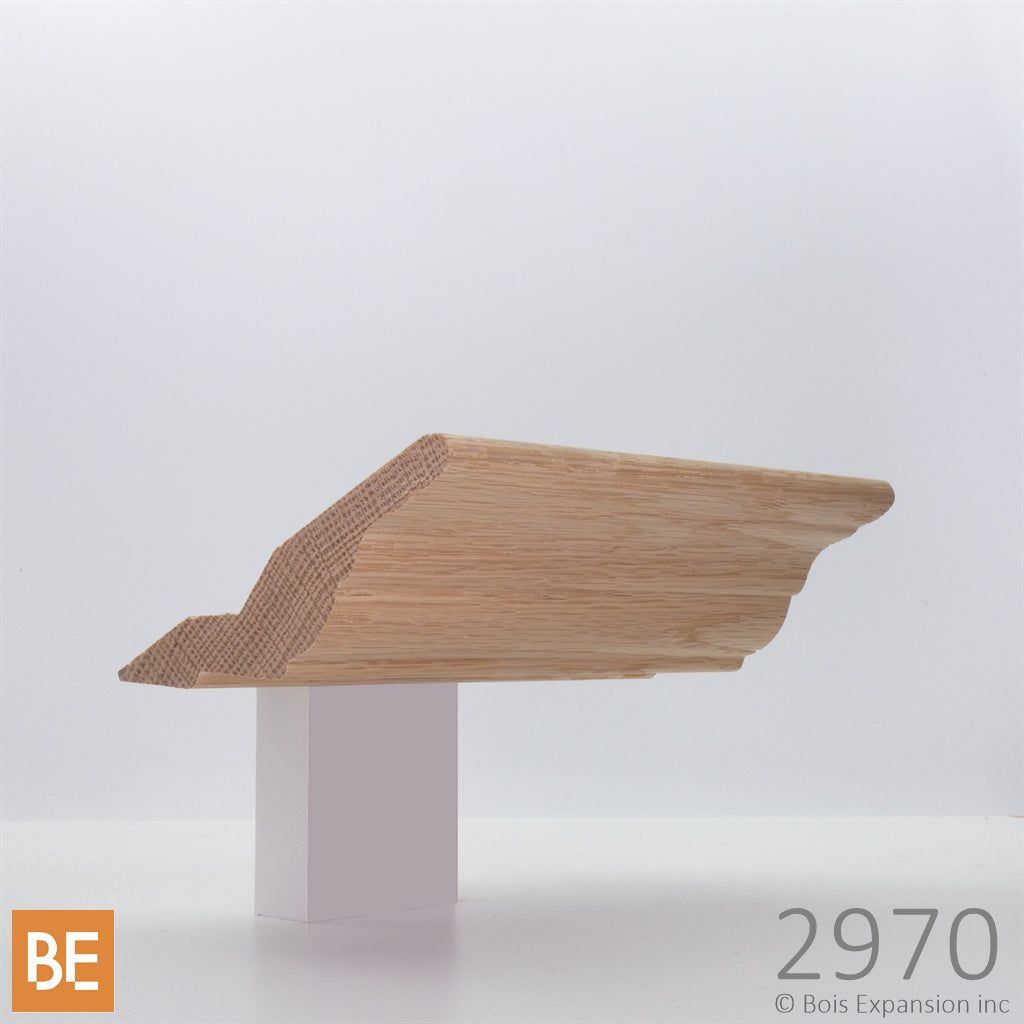 Corniche en bois - 2970 Moulure de tête Léo - 3/4 x 3-1/8 - Chêne rouge | Wood cabinet moulding - 2970 - 3/4 x 3-1/8 - Red oak