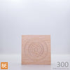 Rosette en bois - MLR300 Cercles - 7/8 x 3 - Chêne rouge | Wood corner block - MLR300 Circles - 7/8 x 3 - Red oak