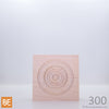 Rosette en bois - MLR300 Cercles - 7/8 x 3 - Érable | Wood corner block - MLR300 Circles - 7/8 x 3 - Maple
