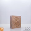 Rosette en bois - MLR300 Cercles - 7/8 x 3 - Merisier | Wood corner block - MLR300 Circles - 7/8 x 3 - Yellow birch
