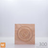 Rosette en bois - MLR300 Cercles - 7/8 x 3 - Merisier | Wood corner block - MLR300 Circles - 7/8 x 3 - Yellow birch