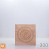 Rosette en bois - MLR300 Cercles - 7/8 x 3 - Merisier | Wood corner block - MLR300 Circles - 7/8 x 3 - Yellow birch