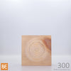 Rosette en bois - MLR300 Cercles - 7/8 x 3 - Pin blanc noueux | Wood corner block - MLR300 Circles - 7/8 x 3 - Knotty white pine