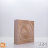 Rosette en bois - MLR334 Cercles - 7/8 x 3-3/4 - Érable | Wood corner block - MLR334 Circles - 7/8 x 3-3/4 - Maple