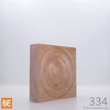 Rosette en bois - MLR334 Cercles - 7/8 x 3-3/4 - Merisier | Wood corner block - MLR334 Circles - 7/8 x 3-3/4 - Yellow birch