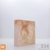 Rosette en bois - MLR334 Cercles - 7/8 x 3-3/4 - Pin blanc noueux | Wood corner block - MLR334 Circles - 7/8 x 3-3/4 - Knotty white pine