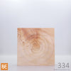 Rosette en bois - MLR334 Cercles - 7/8 x 3-3/4 - Pin blanc noueux | Wood corner block - MLR334 Circles - 7/8 x 3-3/4 - Knotty white pine
