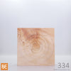 Rosette en bois - MLR334 Cercles - 7/8 x 3-3/4 - Pin blanc noueux | Wood corner block - MLR334 Circles - 7/8 x 3-3/4 - Knotty white pine