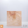 Rosette en bois - MLR334 Cercles - 7/8 x 3-3/4 - Pin blanc noueux | Wood corner block - MLR334 Circles - 7/8 x 3-3/4 - Knotty white pine
