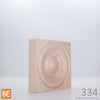 Rosette en bois - MLR334 Cercles - 7/8 x 3-3/4 - Pin blanc sélect | Wood corner block - MLR334 Circles - 7/8 x 3-3/4 - Select white pine