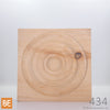 Rosette en bois - MLR434 Cercles - 7/8 x 4-3/4 - Pin blanc noueux | Wood corner block - MLR434 Circles - 7/8 x 4-3/4 - Knotty white pine