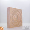 Rosette en bois - MLR434 Cercles - 7/8 x 4-3/4 - Pin blanc sélect | Wood corner block - MLR434 Circles - 7/8 x 4-3/4 - Select white pine