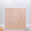 Rosette en bois - MLR434 Cercles - 7/8 x 4-3/4 - Pin blanc sélect | Wood corner block - MLR434 Circles - 7/8 x 4-3/4 - Select white pine