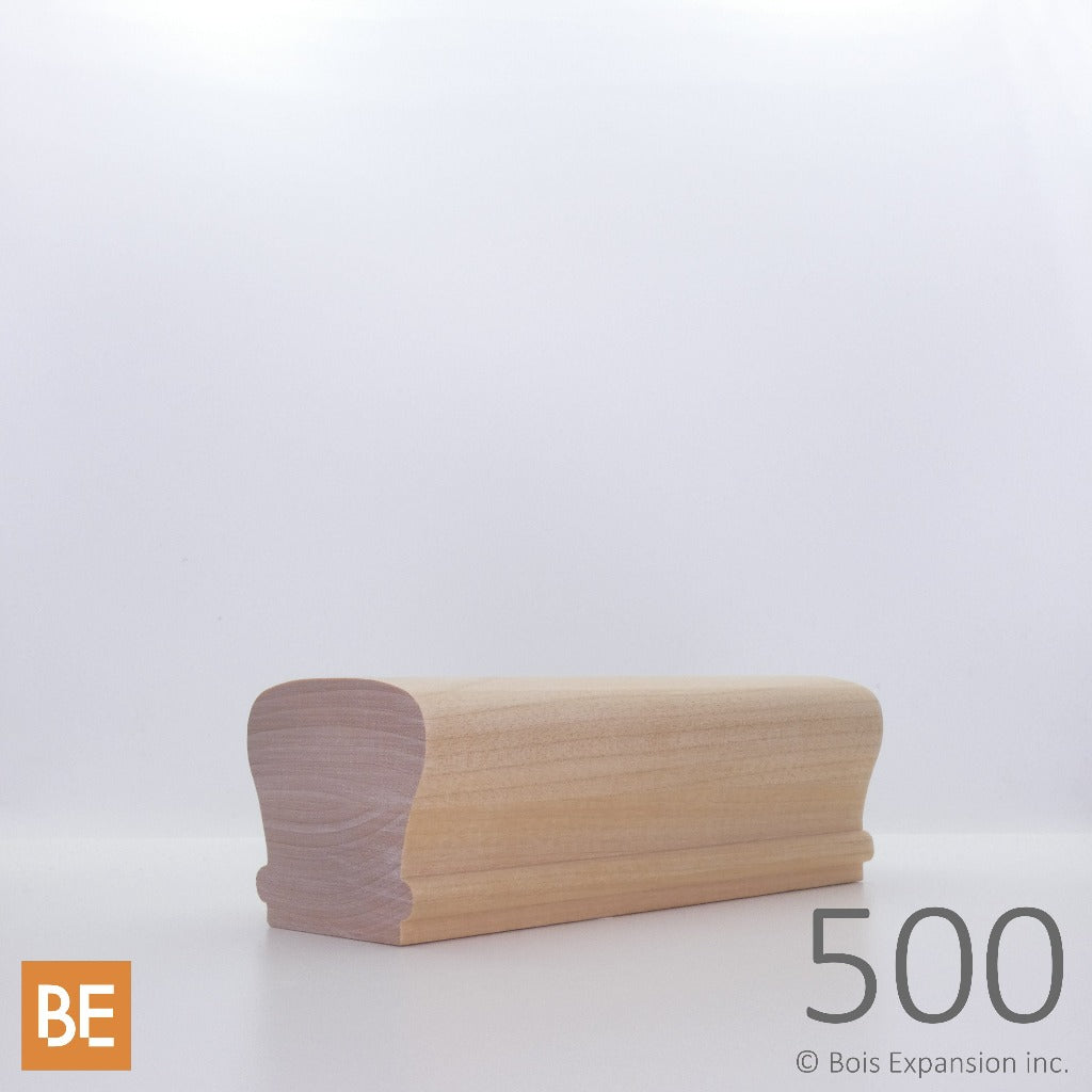 Main courante en bois - 500 Arrondie - 2-1/8" x 2-3/8" - Merisier | Wood handrail - 500 - Rounded - 2-1/8" x 2-3/8" - Yellow birch