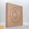 Rosette en bois - MLR534 Cercles - 7/8 x 5-3/4 - Chêne rouge | Wood corner block - MLR534 Circles - 7/8 x 5-3/4 - Red oak
