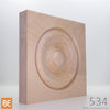 Rosette en bois - MLR534 Cercles - 7/8 x 5-3/4 - Merisier | Wood corner block - MLR534 Circles - 7/8 x 5-3/4 - Yellow birch