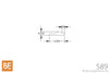 Petite moulure en bois - 589 - 3/8 x 1-1/4 - Dessin technique | Wood small moulding - 589 - 3/8 x 1-1/4 - Technical drawing