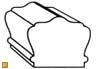 Main courante en bois - 600 Détaillée - 2-1/2" x 2-7/8" - Drawing | Wood handrail - 600 Detailed - 2-1/2" x 2-7/8" - Dessin
