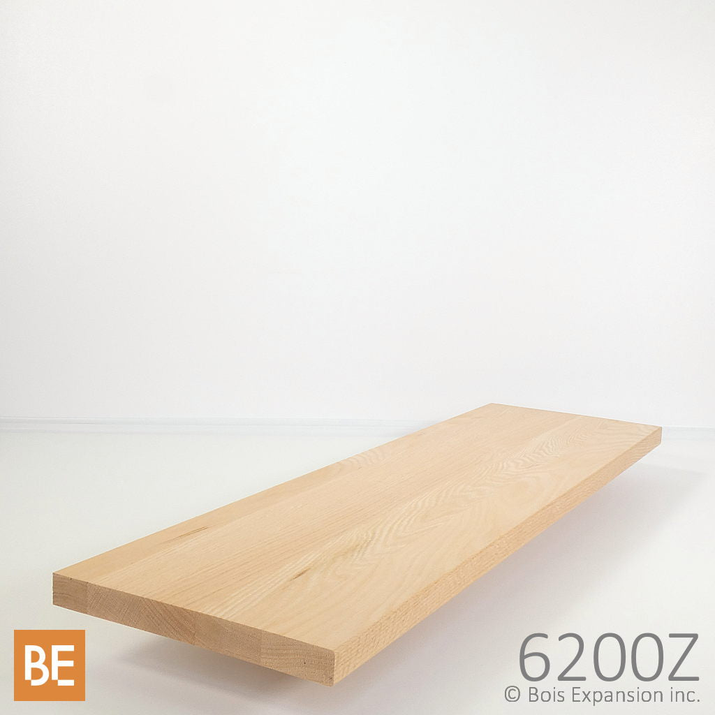 Marche en bois - 6200Z Nez zen, rayons 1/8" - 1-1/16 x 10-1/2 - Chêne rouge | Wood stair tread - 6200Z Square bullnose, 1/8" radius - 1-1/16 x 10-1/2 - Red oak