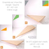 Ensemble de 3 marches d'angle - ESC6225 Nez arrondi - Chêne rouge - Vers la gauche | Set of 3 angled stair treads - ESC6225 Rounded bullnose - Red oak - Left hand