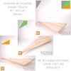 Ensemble de 3 marches d'angle - ESC6225 Nez arrondi - Merisier - Vers la gauche | Set of 3 angled stair treads - ESC6225 Rounded bullnose - Yellow birch - Left hand