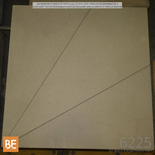 Marches d'angle en particules de bois - 6225 Nez arrondi, demi-rond - Réversibles