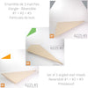 Ensemble de 3 marches d'angle en particules de bois - ESC6225 Nez arrondi - Bois aggloméré brut - Réversibles | Set of 3 angled stair treads - ESC6225 Rounded bullnose - Unfinished presswood - Reversible