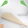 Marche d'angle en particules de bois - ESC6225 No2 - Nez arrondi - Bois aggloméré brut - Réversibles | Angled stair treads - ESC6225 No2 - Rounded bullnose - Unfinished presswood - Reversible