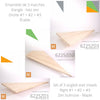 Ensemble de 3 marches d'angle - ESC6225 Zen - Nez carré - Érable - Vers la droite | Set of 3 angled stair treads - ESC6225 Zen - Square bullnose - Maple - Right hand