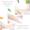 Ensemble de 3 marches d'angle - ESC6225 Zen - Nez carré - Merisier - Vers la droite | Set of 3 angled stair treads - ESC6225 Zen - Square bullnose - Yellow birch - Right hand
