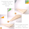Ensemble de 3 marches d'angle - ESC6225 Zen - Nez carré - Merisier - Vers la gauche | Set of 3 angled stair treads - ESC6225 Zen - Square bullnose - Yellow birch - Left hand