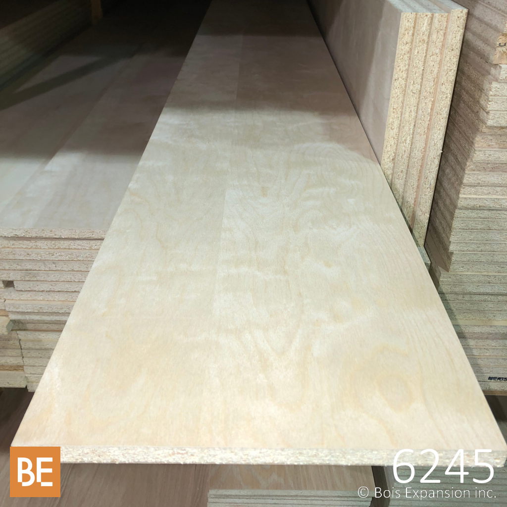 Faux limon en particules avec placage - 6245PL - 11/16 x 11-1/2 - Merisier | Presswood false stringer - 6245PL - 11/16 x 11-1/2 - Yellow birch veneer
