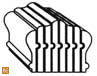 Main courante en bois - 649 Détaillée et lamellée - 2-1/2" x 2-7/8" - Dessin technique | Wood handrail - 650 Detailed and bended - 2-1/2" x 2-7/8" - Technical drawing