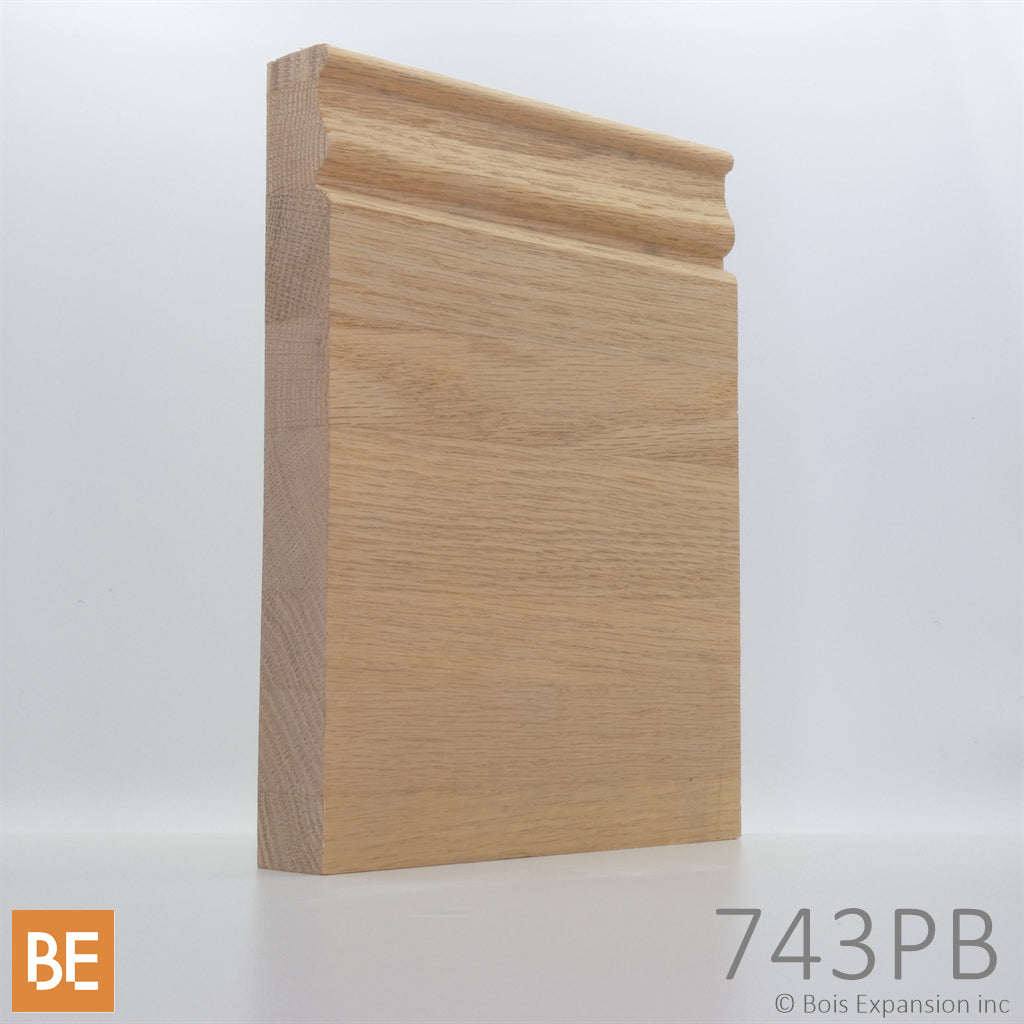 Socle en bois - 743PB Bloc de base ornemental - 1-1/8 x 7-1/4 - Chêne rouge | Wood plinth block - 743PB Ornamental - 1-1/8 x 7-1/4 - Red oak