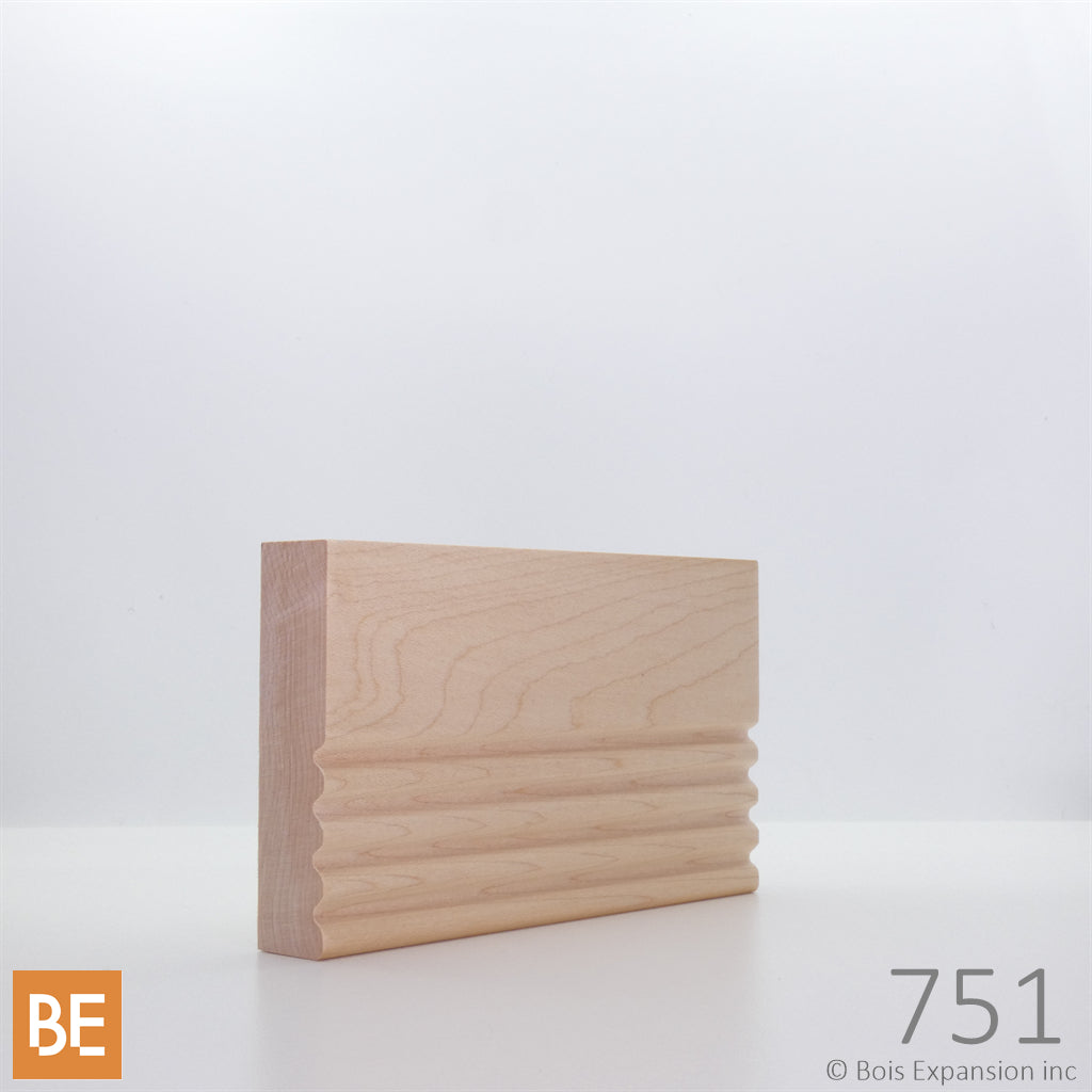 Cache-lumière en bois - 751 Rainures- 3/4 x 3 - Érable | Wood light moulding - 751 Grooves - 3/4 x 3 - Maple