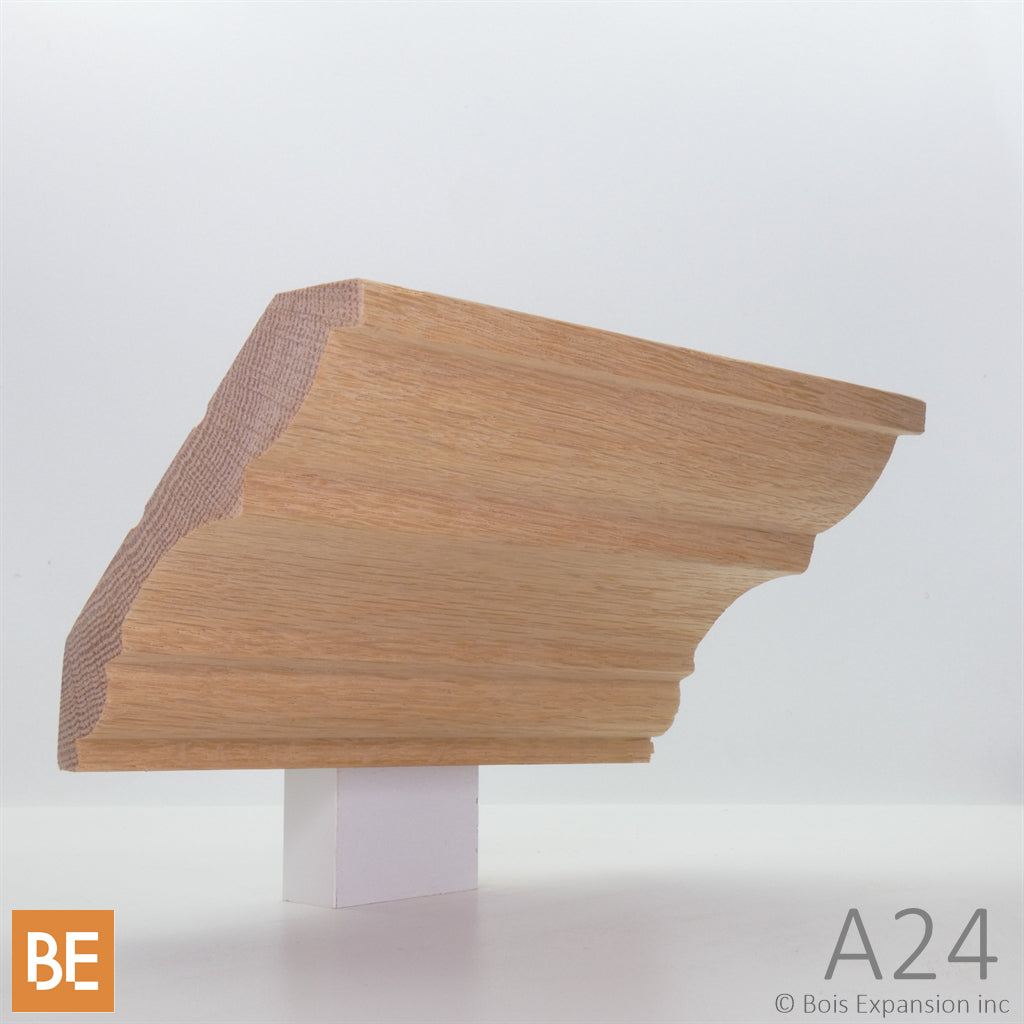 Corniche en bois - A24 - 13/16 x 4-1/4 - Chêne rouge | Wood crown moulding - A24 - 13/16 x 4-1/4 - Red oak